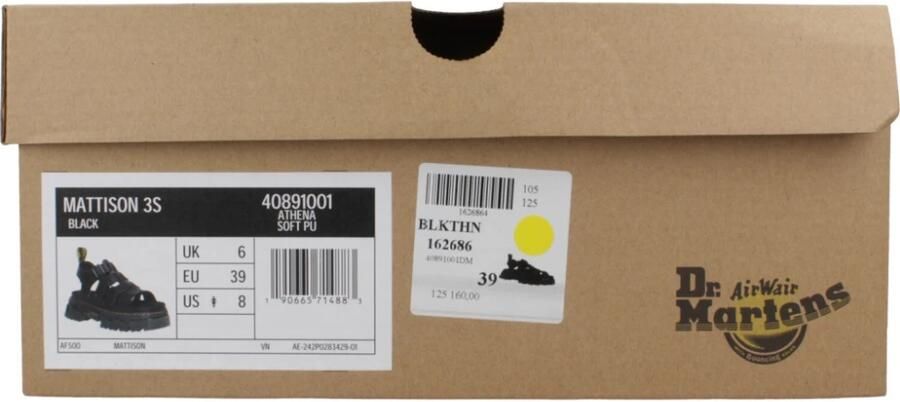 Dr. Martens Dr. Mattison 3 Strap Sandals Vrouwen Zwart Sandalen - Foto 3