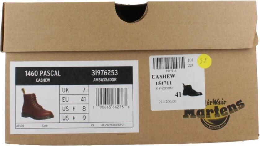 Dr. Martens 1460 PASCAL CASHEW AMBASSADOR sneakers s veterschoenen sneakers veterschoenVrije tijd half-hoog Cognac - Foto 2