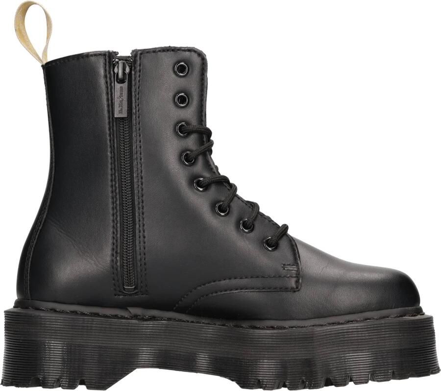 Dr. Martens Eco-leren ritslaarzen zwarte platformszool Black