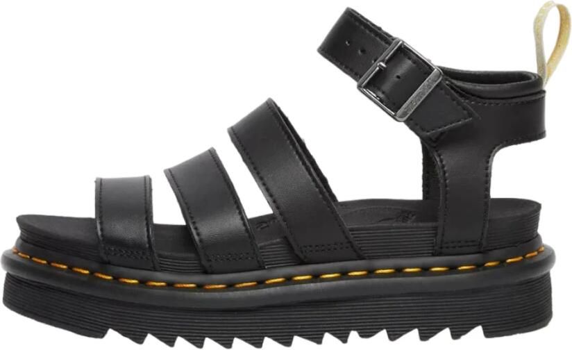 Dr. Martens Klassieke platte sandalen met verstelbare enkelband Black Dames