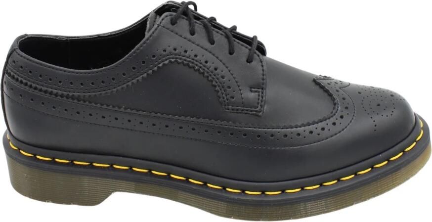Dr. Martens Veganistisch lederen Oxford gele steek rubber