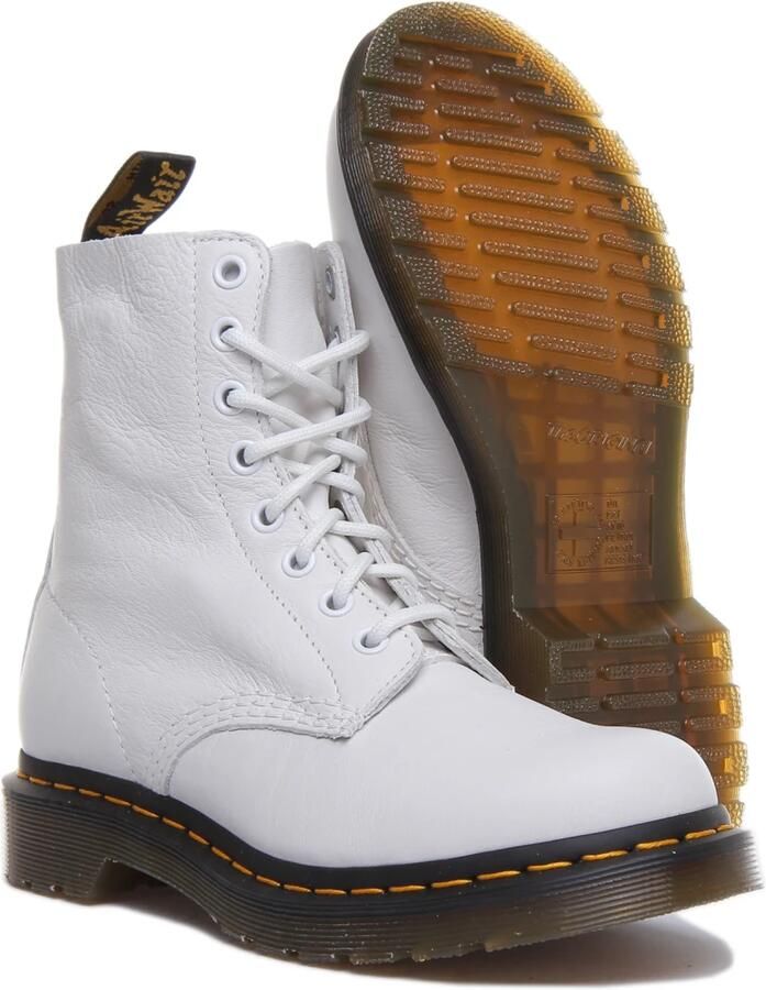 Dr Martens Dr. Martens 1460 PASCAL OPTICAL WHITE VIRA Volwassenen VeterlaarzenHalf hoge schoenen Kleur Wit beige - Foto 5