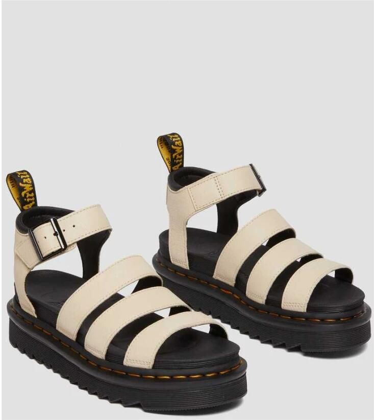 Dr. Martens Beige Sandaal van Textuurleer met Verstelbare Enkelband Beige Dames - Foto 8