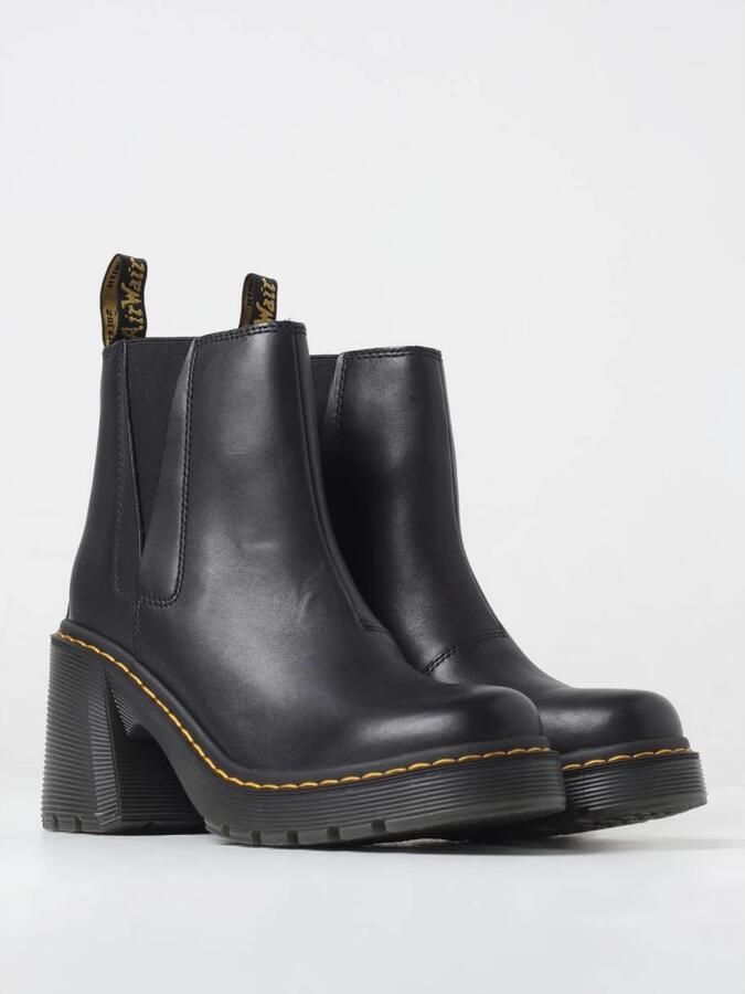 Dr. Martens Zwarte Leren Laarzen met Elastische Inzetstukken Black Dames - Foto 6