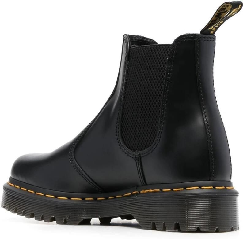 Dr. Martens Klassieke Chelsea-laarzen van glad leer met gele stiksels en AirWair-logo Black - Foto 11