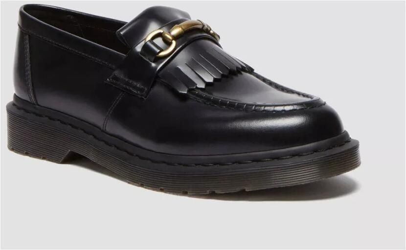 Dr. Martens Elegante Atlas Leren Loafers met Franje en Metalen Gesp Black - Foto 9