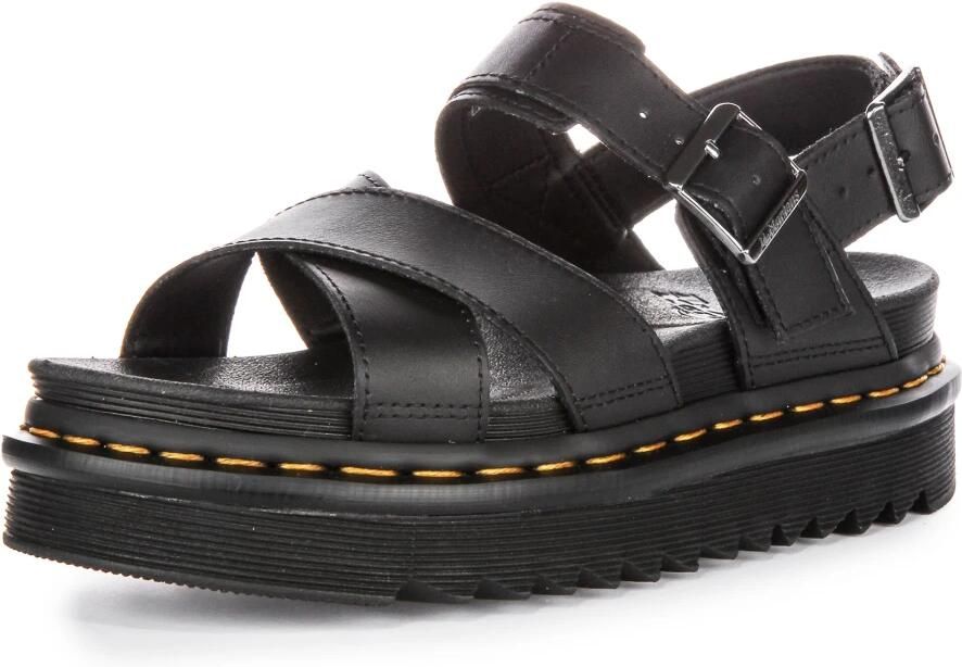 Dr martens Dr. Martens Voss II Zwart Leer Platte sandalen Dames - Foto 4