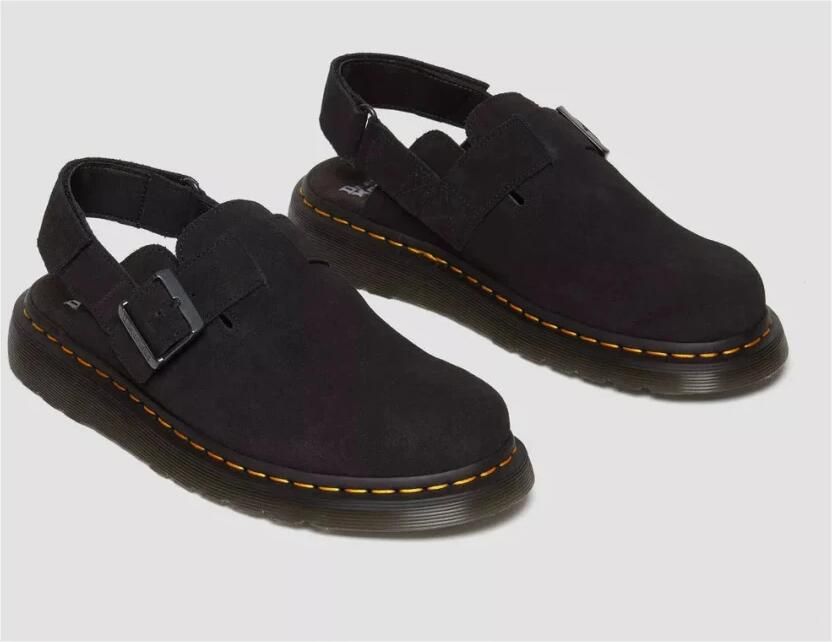 Dr. Martens JORGE~II~BLACK~E.H.SUEDE~~~~~~ Platte sandalenDames Sandalen Zwart - Foto 5