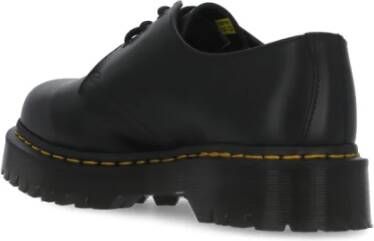 Dr. Martens 1461 Quad Smooth Leather Platform Schoenen Zwart Gepolijst Glad Black Dames - Foto 12