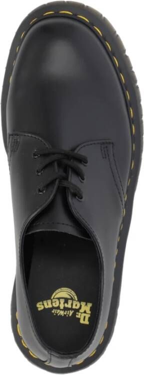Dr. Martens 1461 Quad Smooth Leather Platform Schoenen Zwart Gepolijst Glad Black Dames - Foto 11