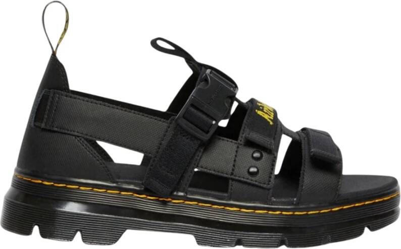Dr. Martens Ele t Webbing Leren Sandaal Rubberen Zool
