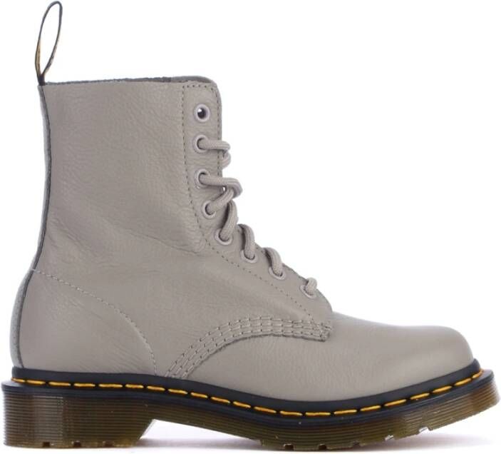 Dr. Martens Enkellaarzen met gele stiksels Gray Dames