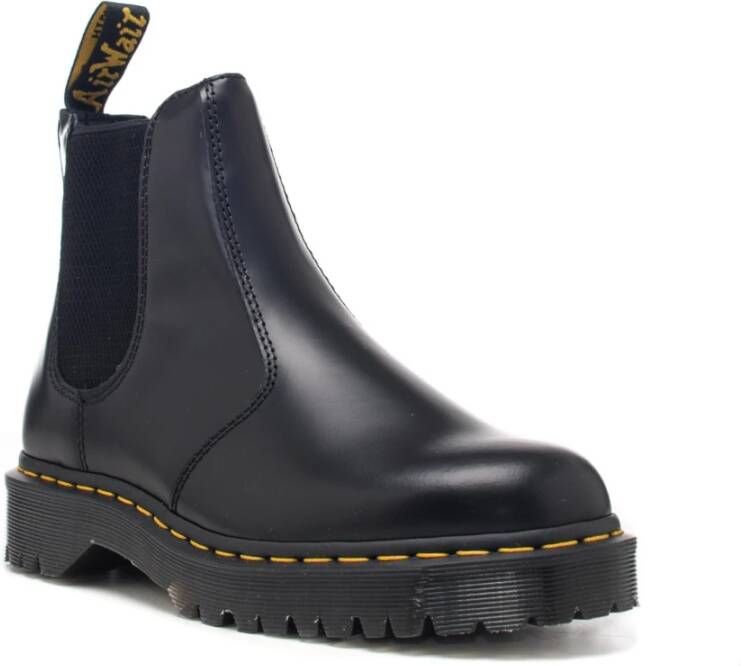 Dr. Martens Klassieke Chelsea-laarzen van glad leer met gele stiksels en AirWair-logo Black - Foto 17