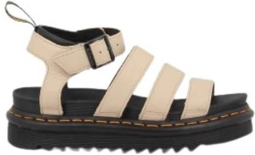 Dr. Martens Beige Sandaal van Textuurleer met Verstelbare Enkelband Beige Dames - Foto 14