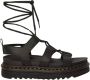 Dr. Martens Minimalistische leren sandalen met unieke veters en lichtgewicht EVA-zool Zwart Dames - Thumbnail 2