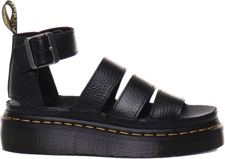 Dr. Martens Zwarte Patent Lamper Gladiator Sandalen Black Dames