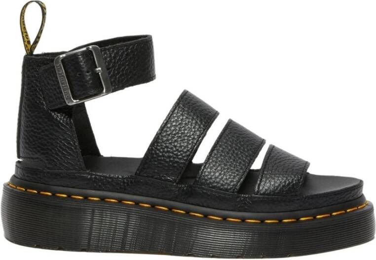 Dr. Martens Zwarte Patent Lamper Gladiator Sandalen Black Dames