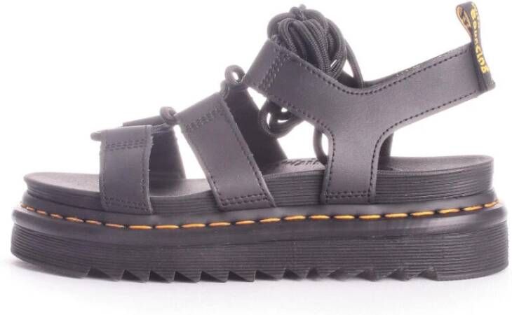 Dr. Martens Minimalistische leren sandalen met unieke veters en lichtgewicht EVA-zool Zwart Dames - Foto 9