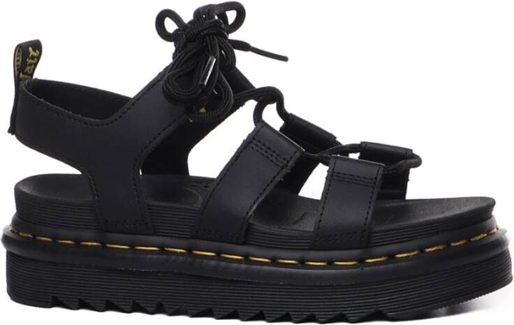 Dr. Martens Minimalistische leren sandalen met unieke veters en lichtgewicht EVA-zool Zwart Dames - Foto 8
