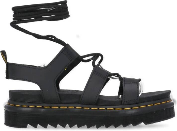 Dr. Martens Minimalistische leren sandalen met unieke veters en lichtgewicht EVA-zool Zwart Dames - Foto 6