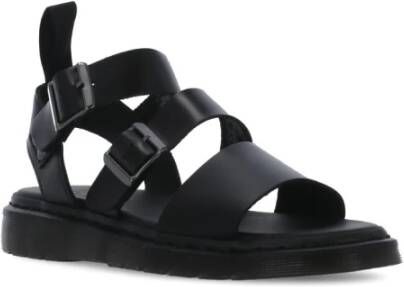 Dr. Martens Zwarte Leren Platte Sandalen Gryphon Brando Black Dames - Foto 12