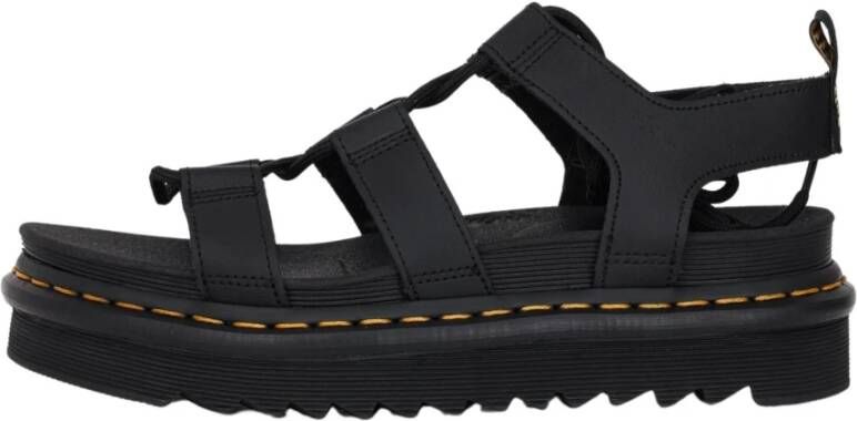 Dr. Martens Minimalistische leren sandalen met unieke veters en lichtgewicht EVA-zool Zwart Dames - Foto 11