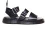 Dr. Martens Zwarte Leren Platte Sandalen Gryphon Brando Black - Thumbnail 9
