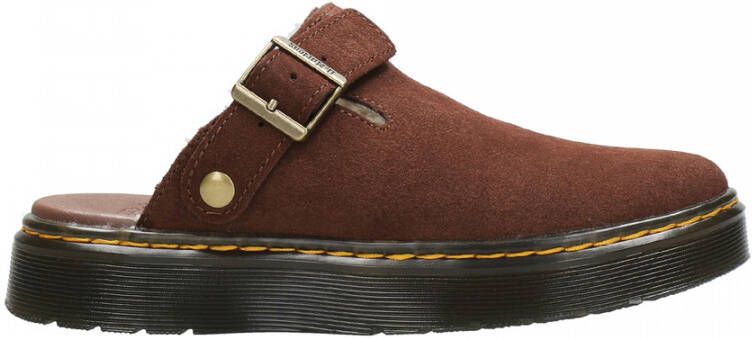 Dr. Martens Suède Herenklompen met Bontvoering en Gouden Rand Brown Heren