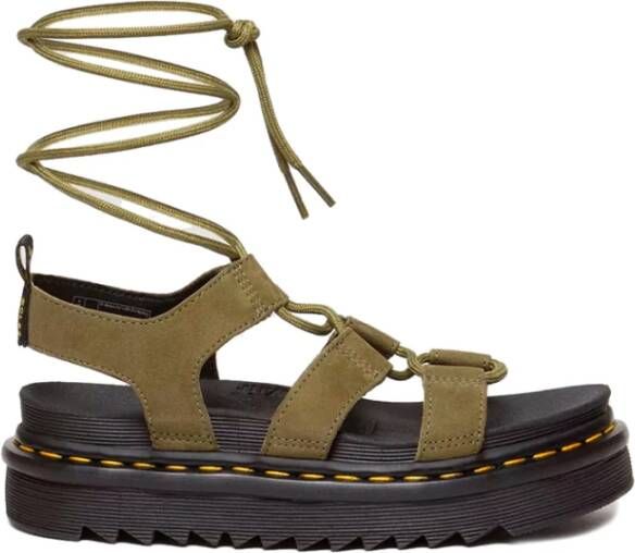 Dr. Martens Gedempte Olijf Nartilla Sandalen Green Dames