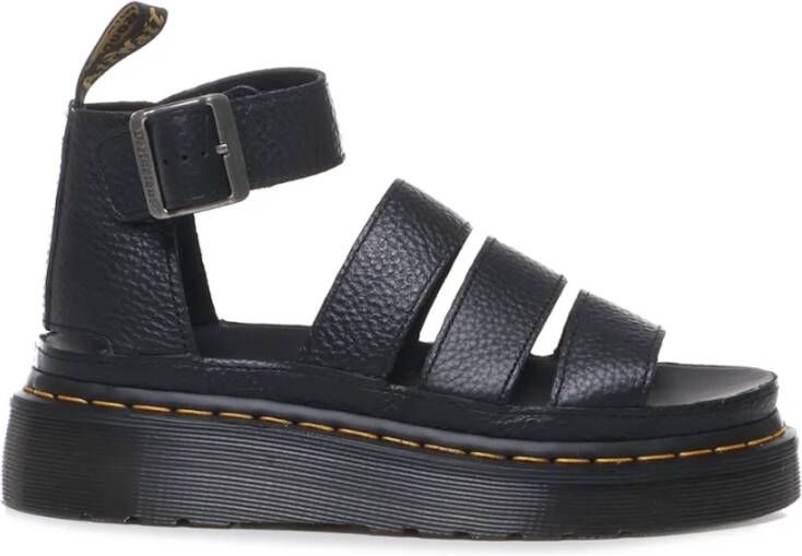 Dr. Martens Zwarte Patent Lamper Gladiator Sandalen Black Dames