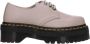 Dr. Martens Grijze Leren Veterschoenen met Middelhoge Hakken - Thumbnail 1