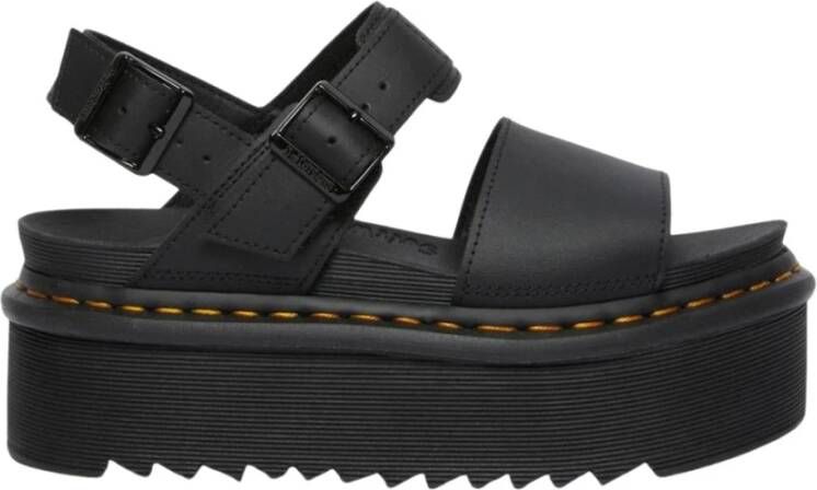 Dr Martens Dr Martens Voss Quad platform sandaal van leer