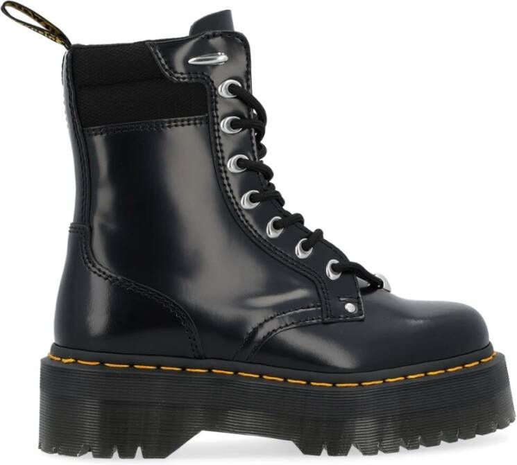 Dr. Martens Jadon HDW II Zwarte Leren Enkellaarzen Zwart Dames