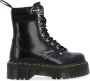 Dr. Martens Leren Enkellaarzen Street Style Rubberen Zool Vetersluiting Black - Thumbnail 1