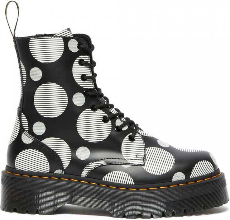 Dr Martens Jadon Polka Dot Smooth Leather Platform Boots Dr. Martens Zwart Dames