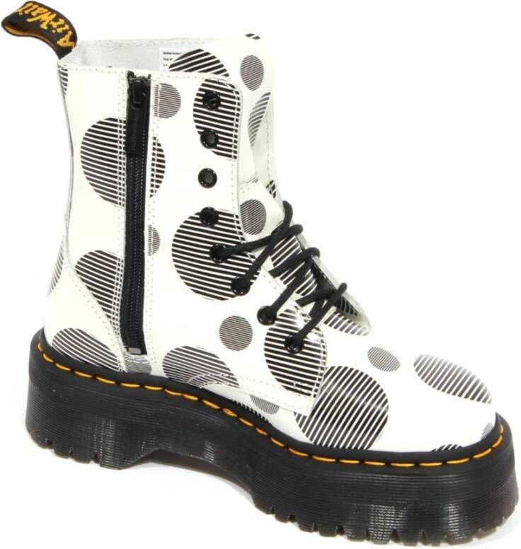 Dr. Martens Jadon White+Black Polka Dot Boots