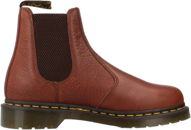 Dr. Martens Bruine Leren Chelsea Laarzen met Tech Stof Brown Heren - Foto 3
