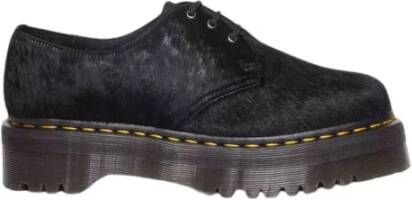 Dr. Martens Klassieke gele gestikte platformschoenen Black Dames