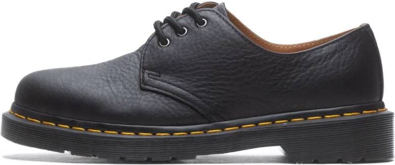 Dr. Martens Zwarte Platte Schoenen Ambassador Leer