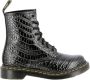 Dr Martens 1460 Wild Croc Leather Lace Up Boots Dr. Martens Zwart Dames - Thumbnail 1