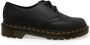 Dr. Martens Iconische 1461 platte schoenen in zacht Virginia leer Black Dames - Thumbnail 5