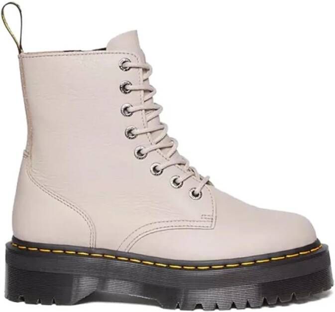 Dr. Martens Taupe Platform Veterschoenen voor Dames Beige Dames