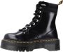 Dr. Martens Leren Enkellaarzen Street Style Rubberen Zool Vetersluiting Black Dames - Thumbnail 2