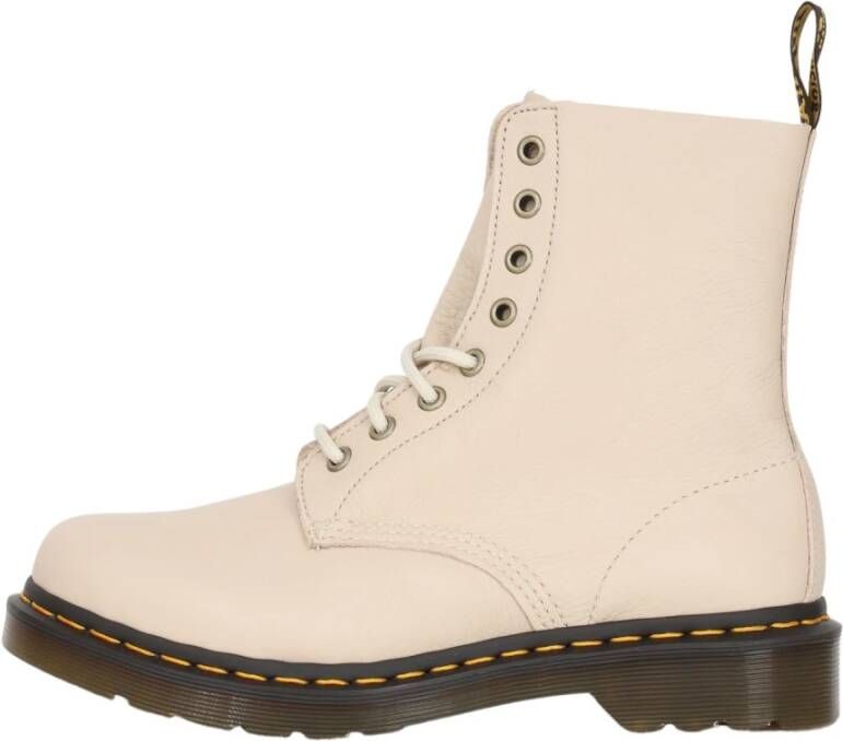 Dr. Martens 1460 PASCAL PARCHMENT BEIGE Volwassenen VeterlaarzenHalf-hoge schoenen Wit beige - Foto 4