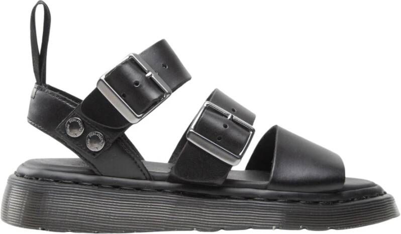 Dr. Martens Leren Band Sandaal Rubberen Zool