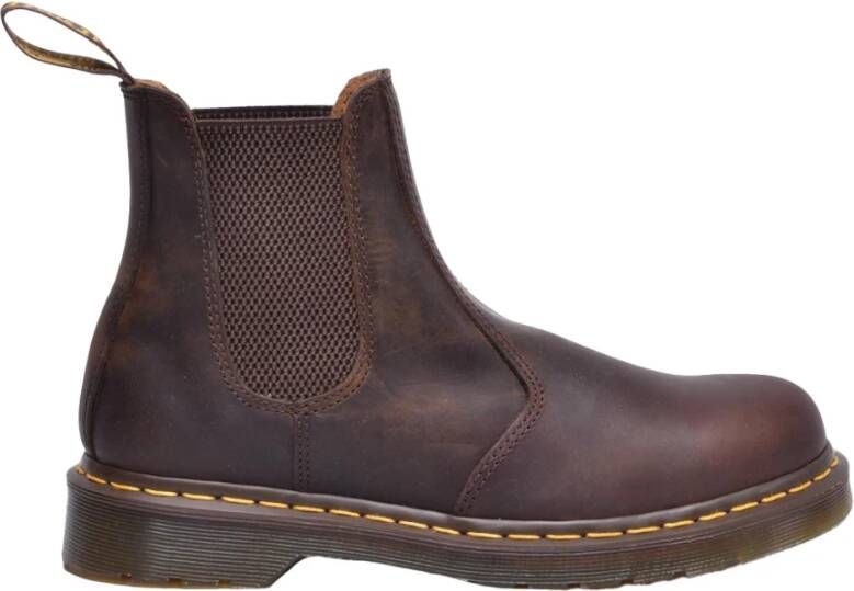 Dr. Martens Leren Enkellaars met Rubberen Zool