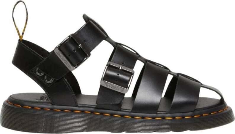 Dr. Martens Leren Gesp Sandaal Rubberen Zool