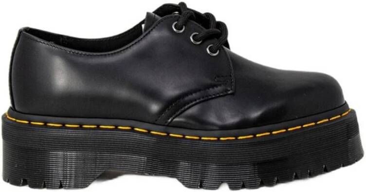Dr. Martens 1461 Quad Polished Smooth Leren Platform Schoenen Black