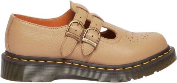 Dr. Martens Mary Jane Leren Platte Schoenen Beige Dames