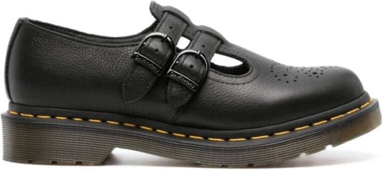 Dr. Martens Mary Jane 25637001 Leather Shoes Wo Black Lace Up Shoes